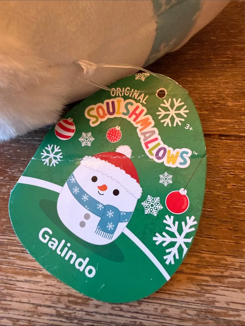 Squishmallow Plush Galindo Snowman Holiday Decorative NWT